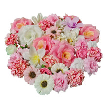 Load image into Gallery viewer, CIRenchen 42 Stück künstliche Blütenköpfe, künstliche Blütenköpfe kleine künstliche Blumen, 3-8cm Stoffblumen Mini-Deko-Kunstblumen Deko für DIY-Bastelarbeiten Scrapbooking Hochzeitsfeier Heimwerken