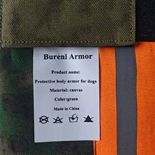 Load image into Gallery viewer, Burenl Armor  Protective body armor for dogs，Designed specifically for medium to large dogs; features bite-proof and puncture-resistant properties.
