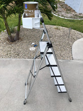 Load image into Gallery viewer, KEZHITU Step ladders made of metal Sturdy steel step stool with safety lock, handrails, and wide, non-slip treads.
