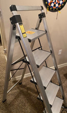 Load image into Gallery viewer, KEZHITU Step ladders made of metal Sturdy steel step stool with safety lock, handrails, and wide, non-slip treads.
