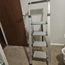 Load image into Gallery viewer, KEZHITU Step ladders made of metal Sturdy steel step stool with safety lock, handrails, and wide, non-slip treads.
