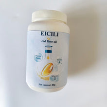 Load image into Gallery viewer, EICILI  cod liver oil Cod liver oil, extra-strength formula, contains vitamins A, D-3, EPA, and DHA.
