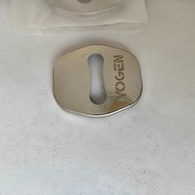 Load image into Gallery viewer, Yogen Car door stainless steel door cover Car door lock cover protector, stainless steel door lock cover with adhesive backing, silver
